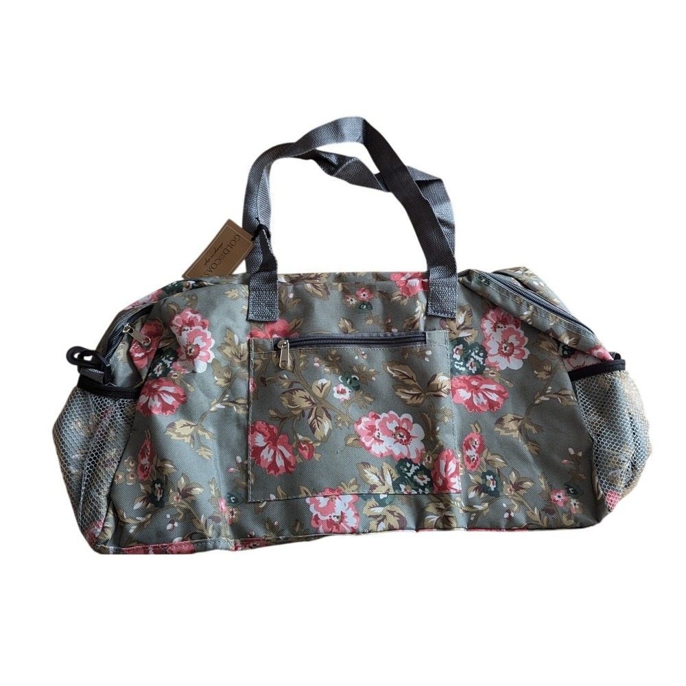 Gold Coast Floral Print Duffel‎ Bag Gym Travel Carry On Shoulder Purse Tote